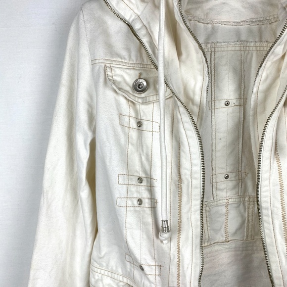 Mur Mur Ivory Double Zipper Jacket - Picture 3 of 10